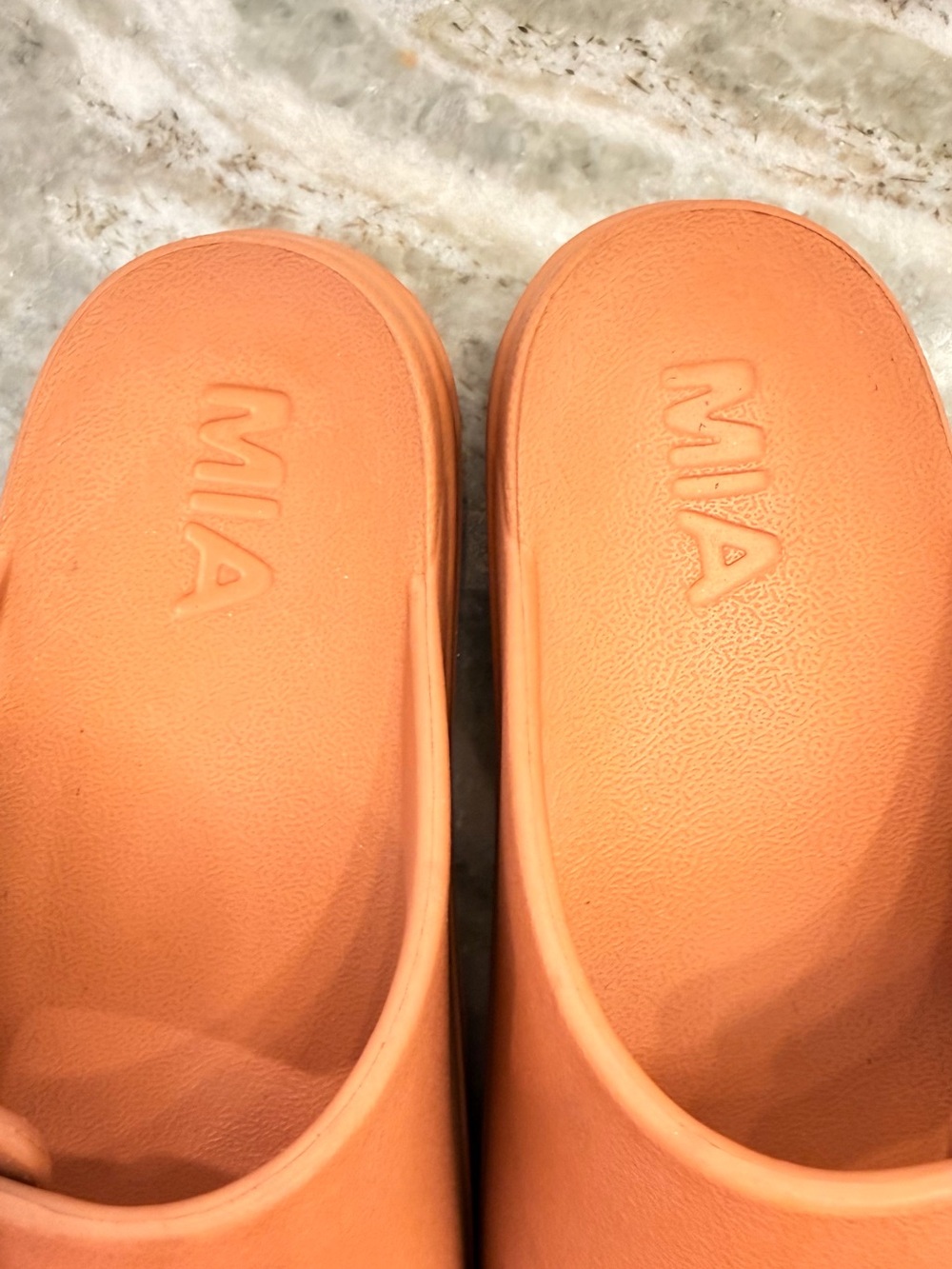 MIA Tan Double-Buckle Platform Slide Sandals - Picture 3 of 4